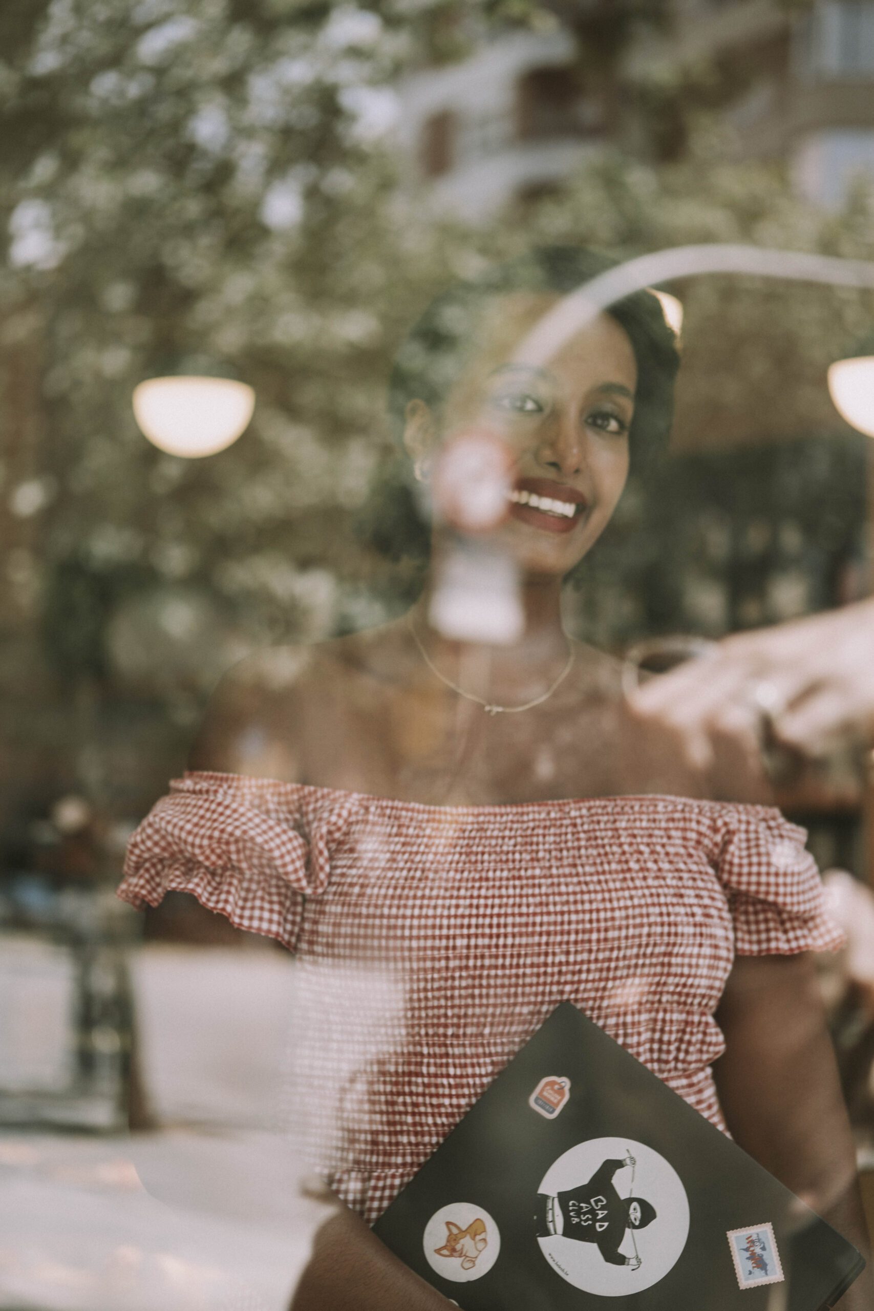 Female digital nomad balancing work and travel lifestyle
