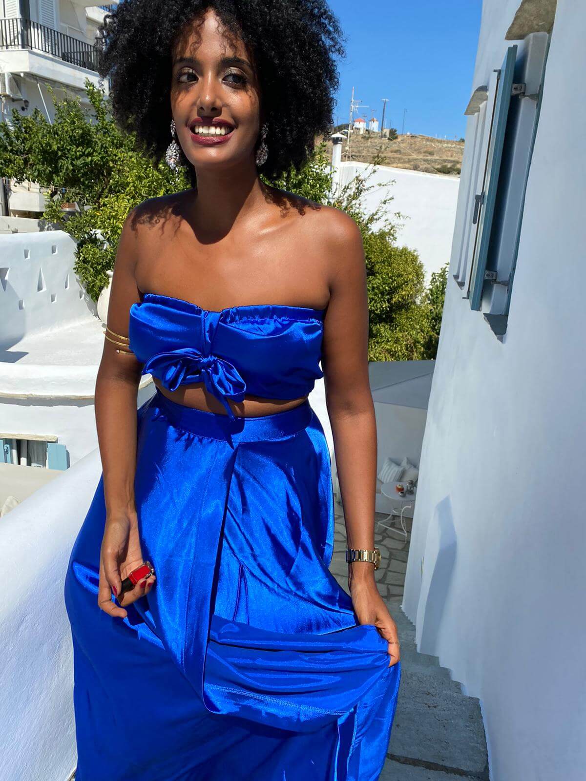 Solo female traveler discovering Greek islands