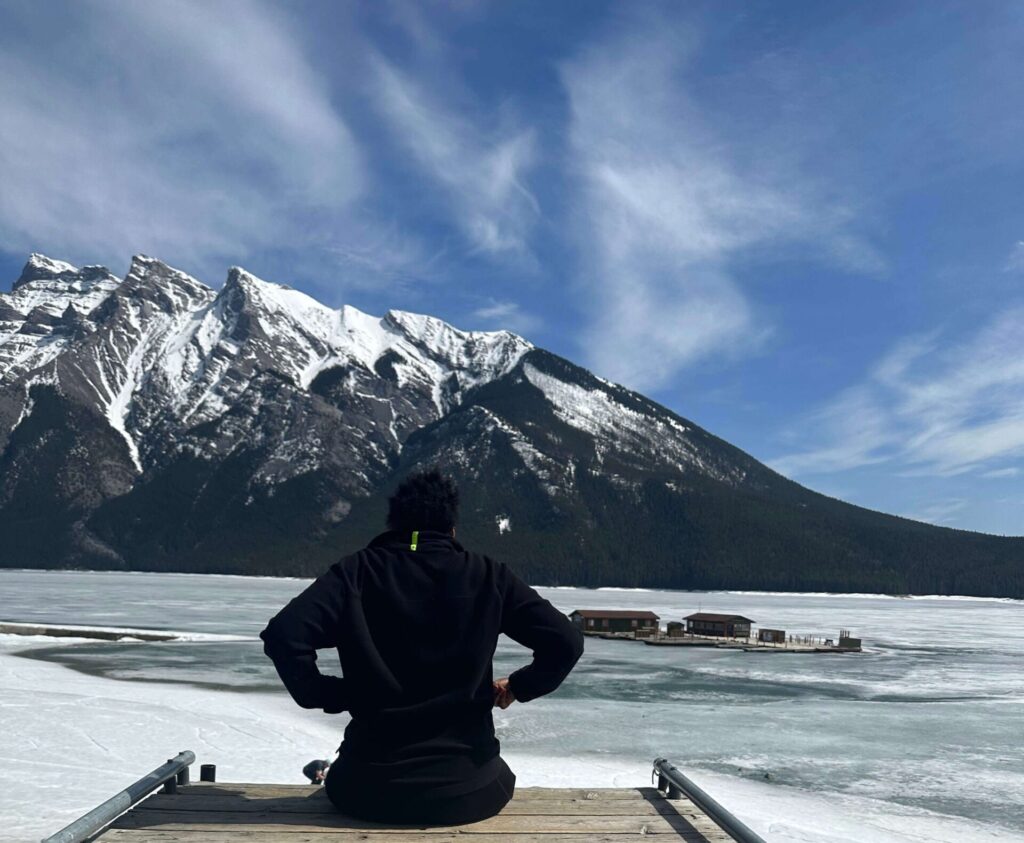 Solo female traveler hiking in Canada