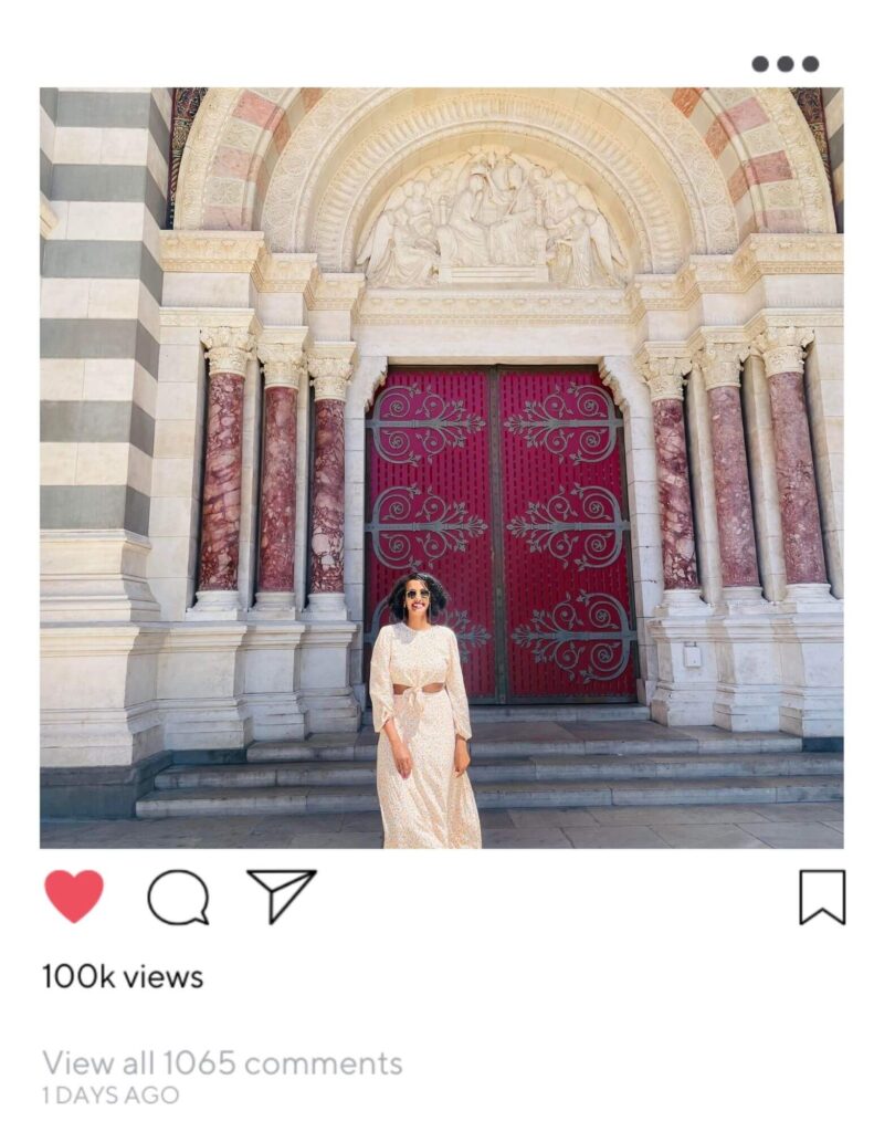 Solo female traveler exploring Marseille streets, France