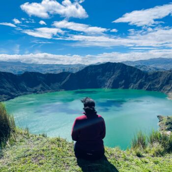 Solo female traveler exploring Ecuador on a solo hiking adventure