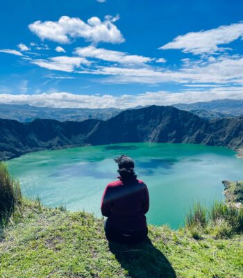 Solo female traveler exploring Ecuador on a solo hiking adventure