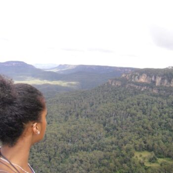 solo female traveler enjoying scenic travel in Australia