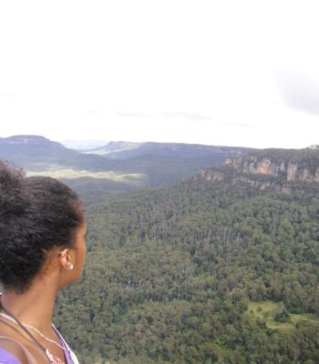 solo female traveler enjoying scenic travel in Australia