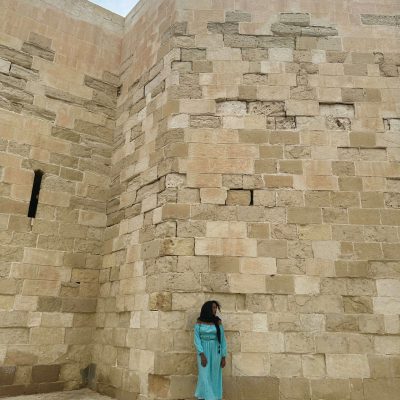 Solo traveler walking in Egypt