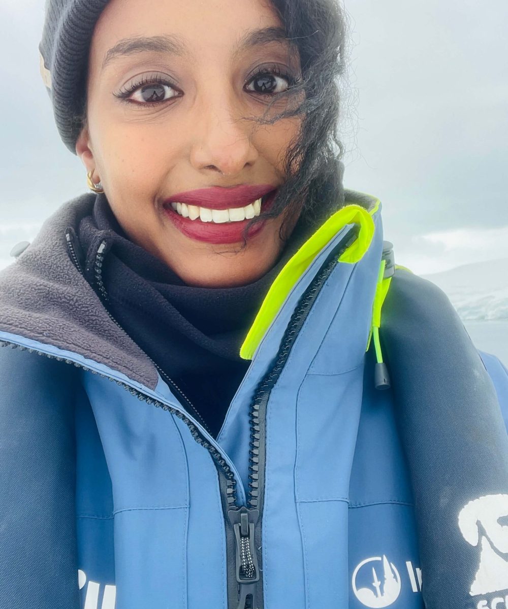 Solo female traveler exploring Antarctica